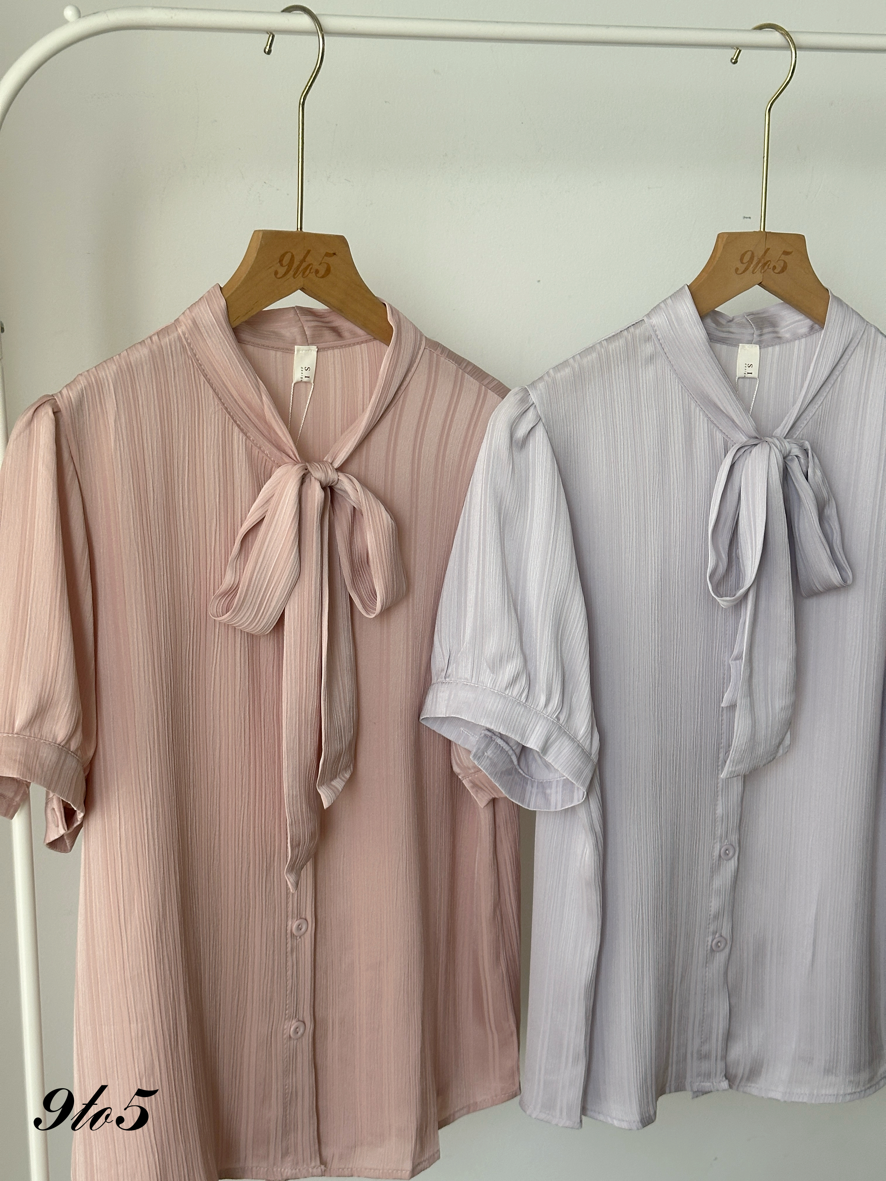 T4125 Bow-tie Blouse - 5 Colors 