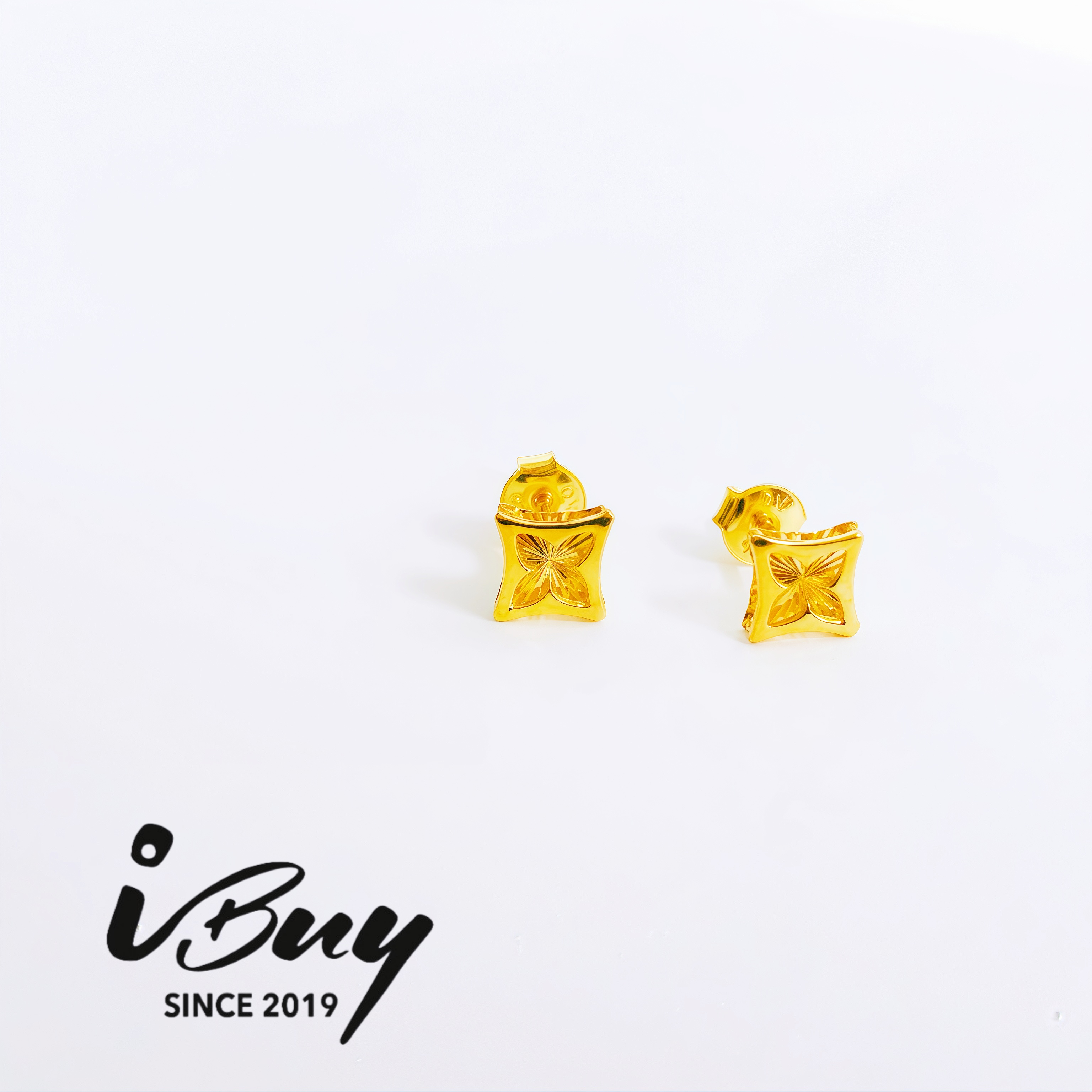 916 GOLD VL LOGO EARSTUD 916 金 VL图标耳钉