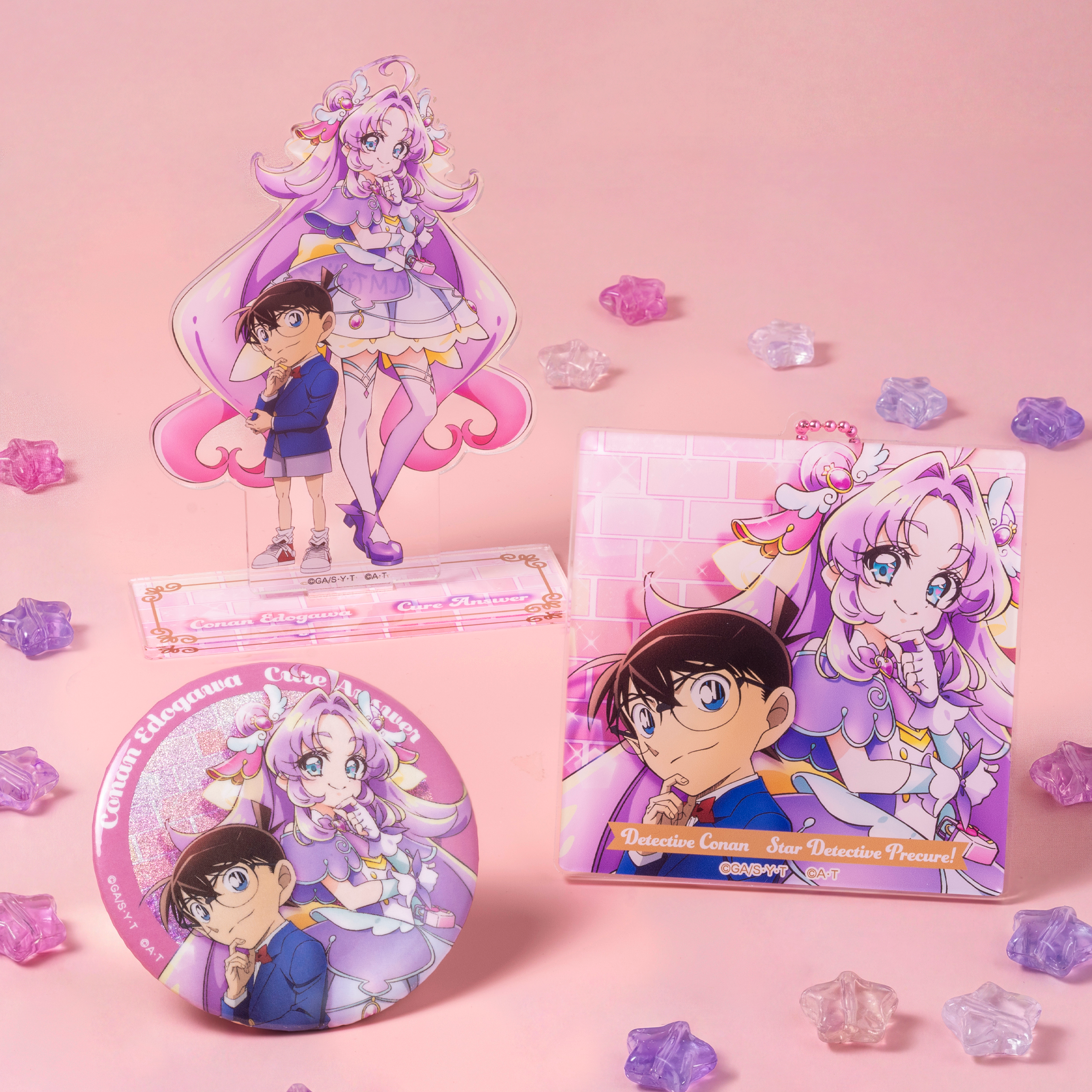 名偵探光之美少女 PreCure × 名偵探柯南 聯乘 立牌 襟章 杯墊 #P-PCG1104 [TOEI] (PRE-ORDER) [2026/07]