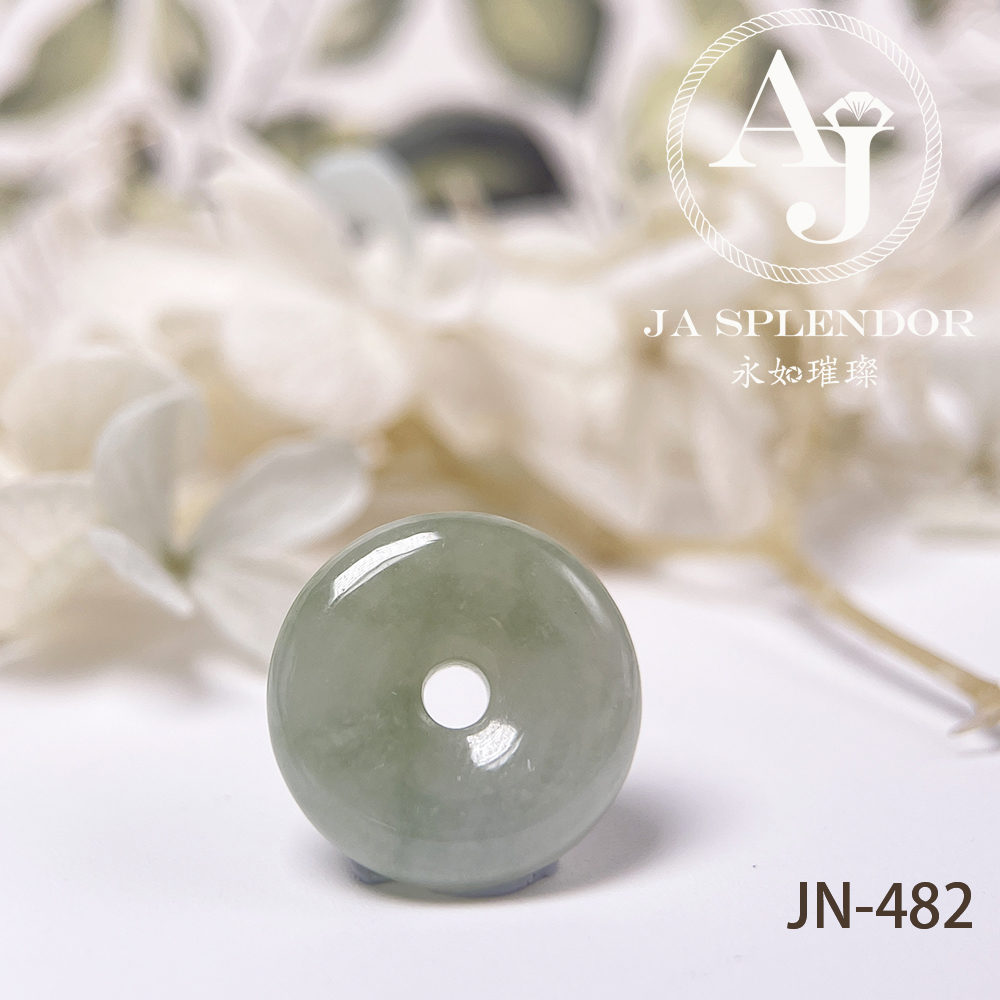 JN-478/482/492/494 天然翡翠A玉 冰潤秋香綠小平安扣
