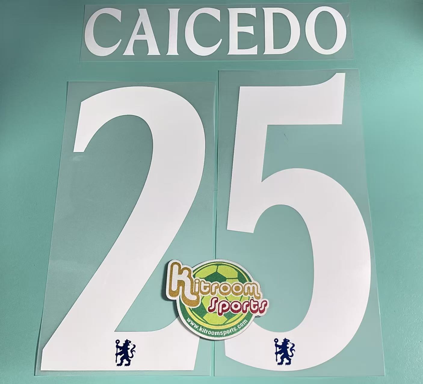 2025-26 Chelsea Home UCL Nameset #25 CAICEDO