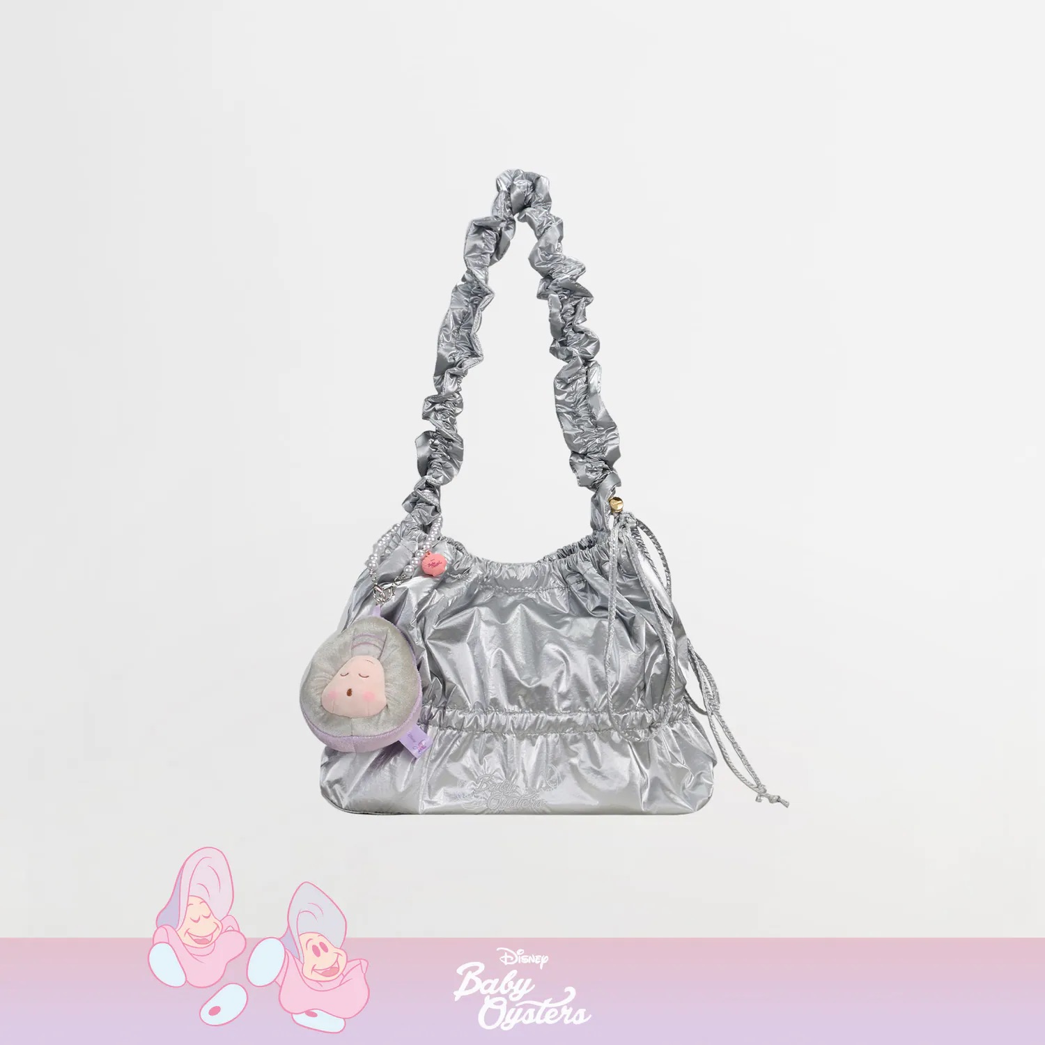 📦訂購 台灣代購 Disney 迪士尼 愛麗絲夢遊仙境 Baby Oysters 生蠔BB 方形抽繩肩背包