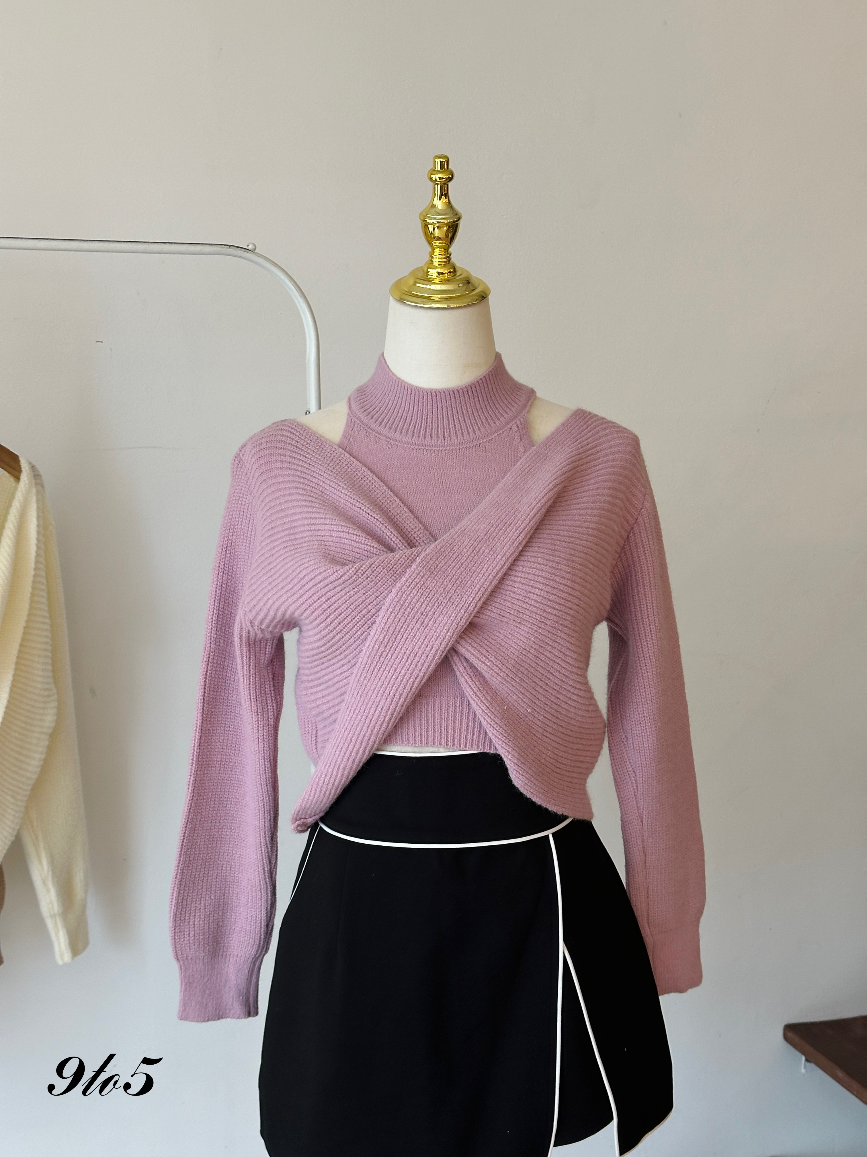 T3942 Two-Piece Knit Top - 5 Colors