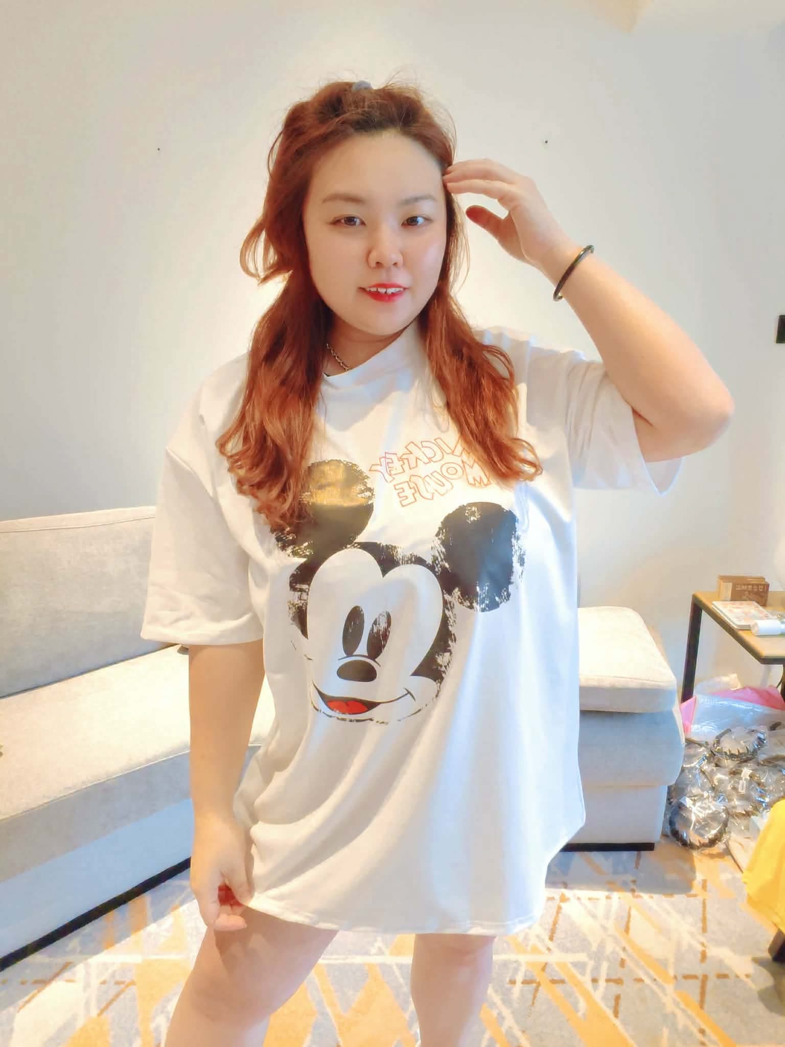 YPD07 E28 大头米奇个性图腾上衣