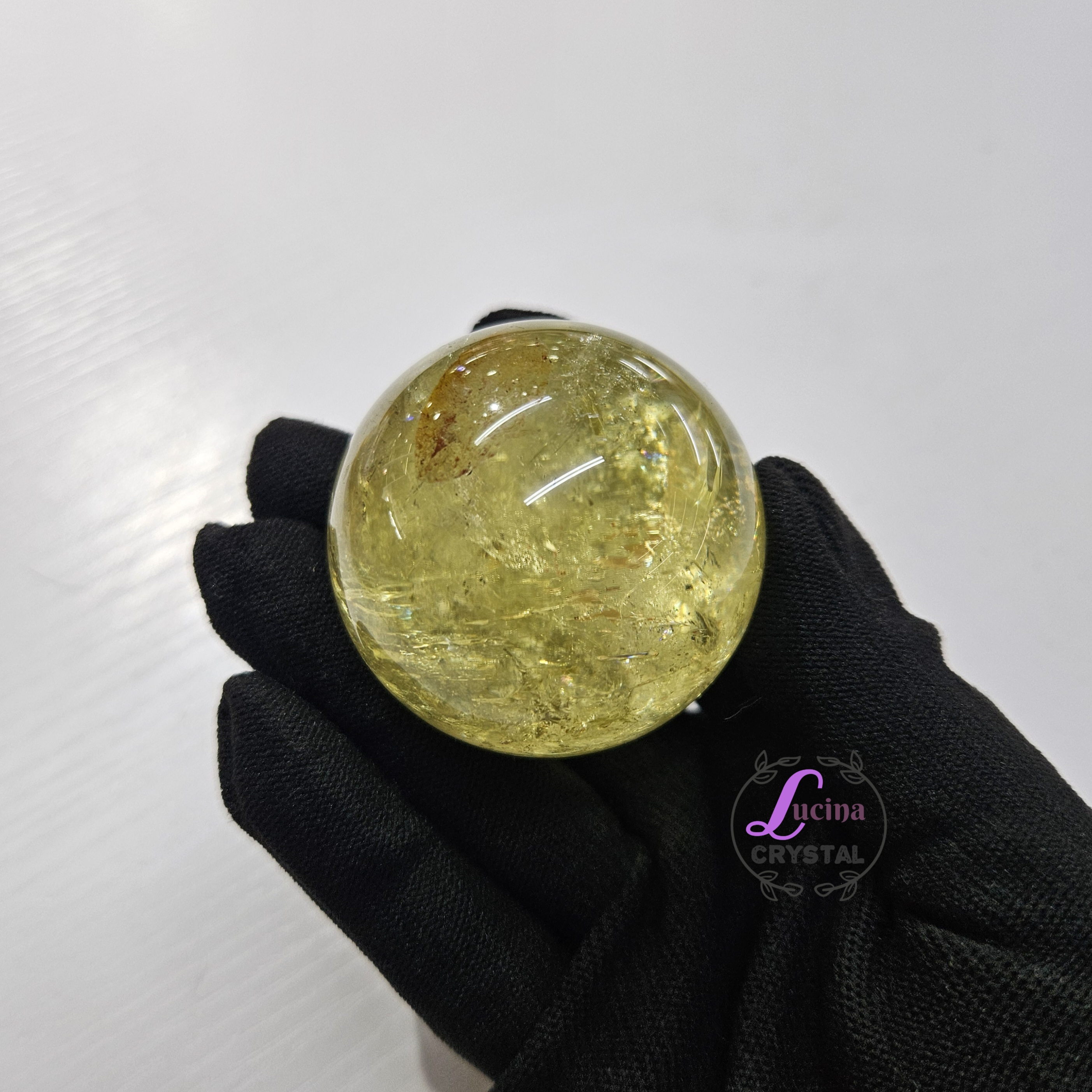 (Co#J330)黃水晶球/Citrine Sphere 