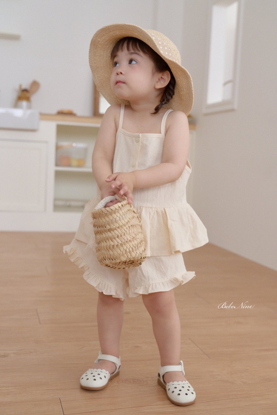 ☀️預訂 韓國直送☀️🇰🇷Bebenine兩色荷葉邊下擺吊帶上下套裝