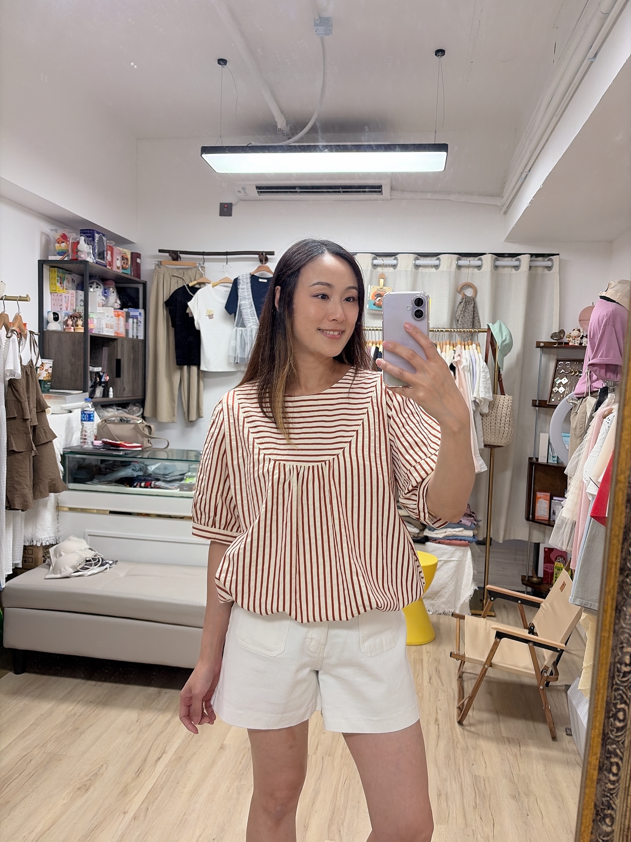 皺布條間top 