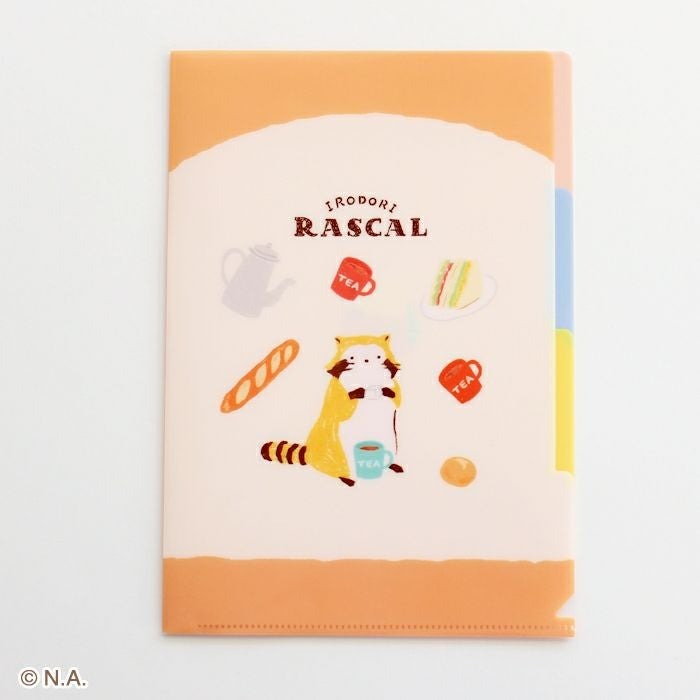 現貨｜IRODORI RASCAL 小浣熊 日本製 A5 3層 文件夾 Folder (野餐 QE206)