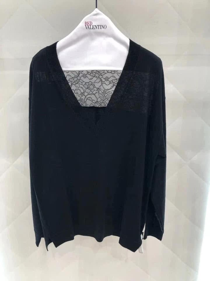 Red Valentino 黑色lace 冷衫