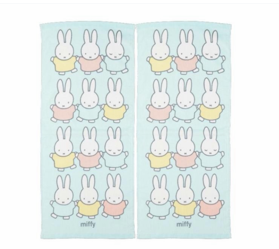 日本直送日本版 Miffy 孖裝長毛巾 一套兩條 34×80cm