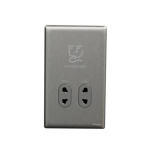 施耐德 Unica X 炫星銀 鬚刨插座 115V/240V