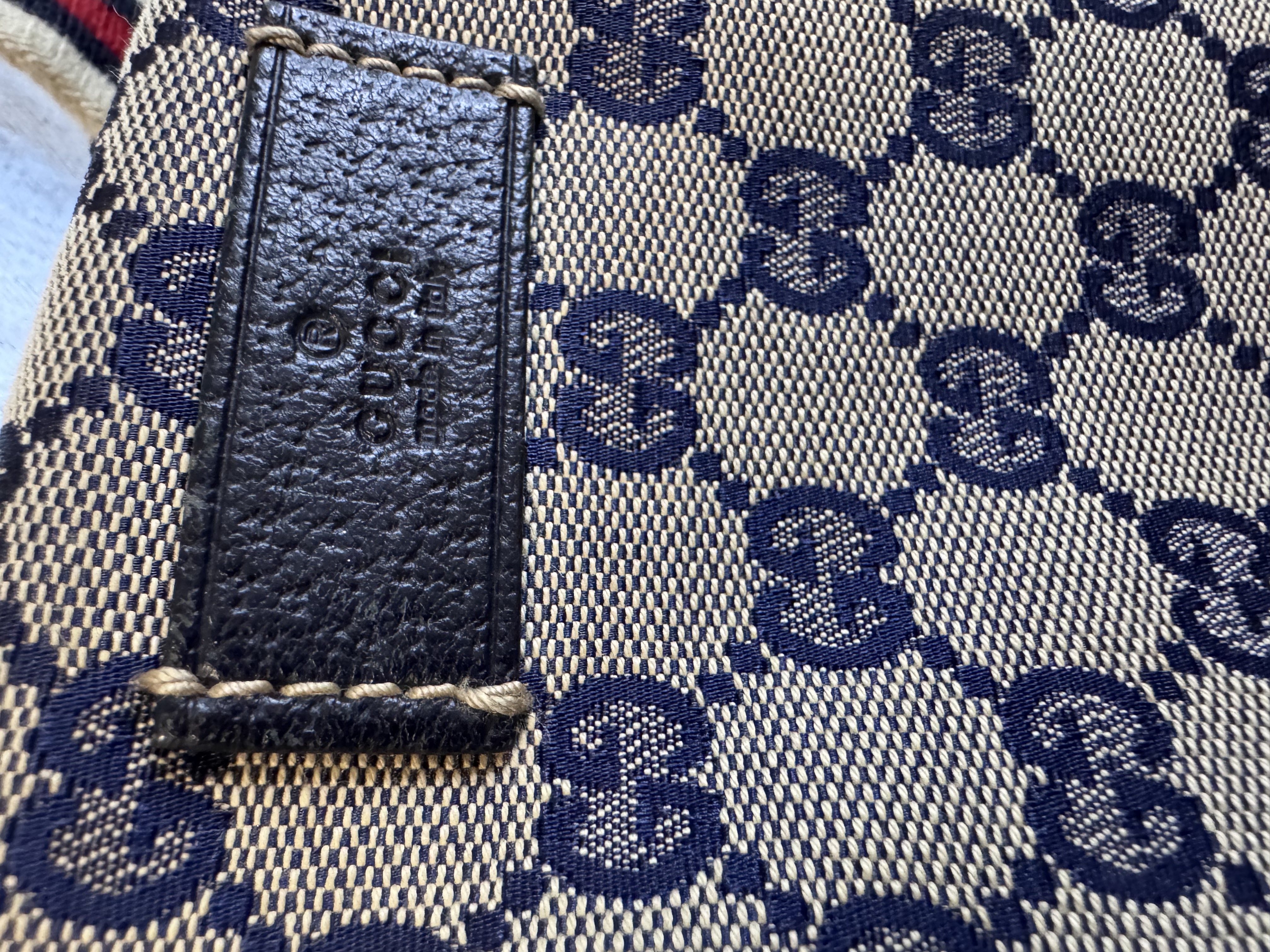 Gucci Vintage GG Supreme Sherry Line Top Travel Bag