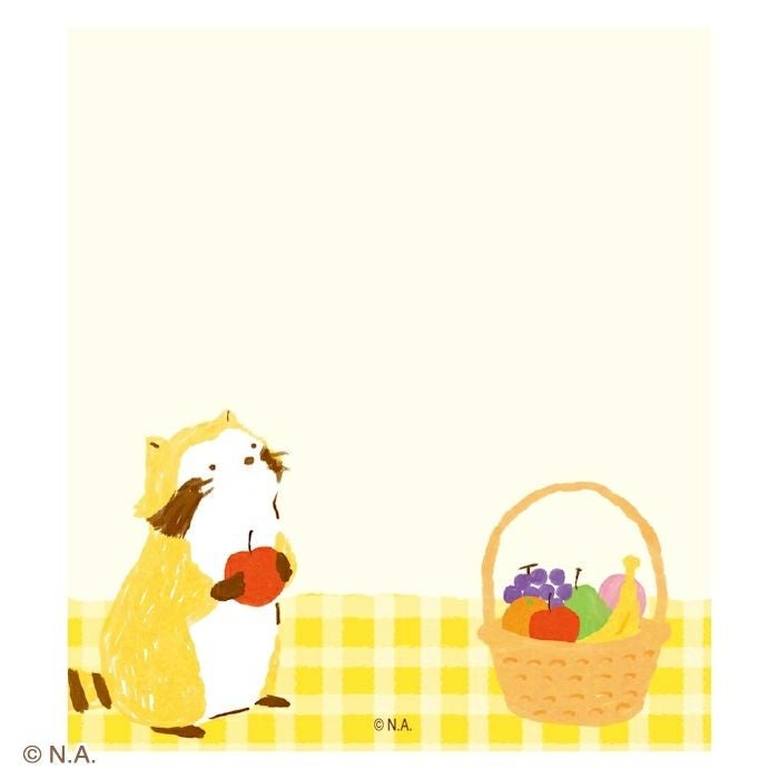 現貨｜IRODORI RASCAL 小浣熊 日本製 便條紙 Memo Notepad (水果 LM394)