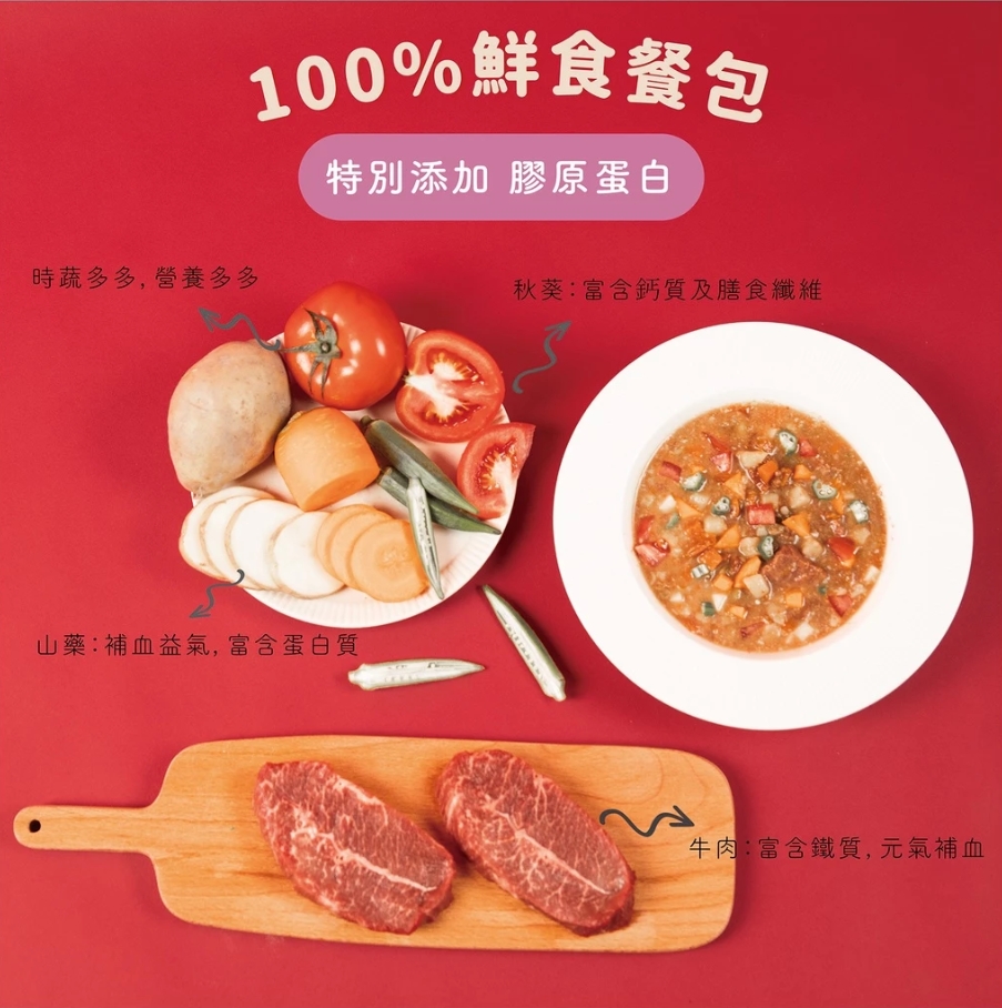 寵心出發 | 機能先食餐包 法式燉蕃茄馬鈴薯牛肉 - 元氣補鐵 150G
