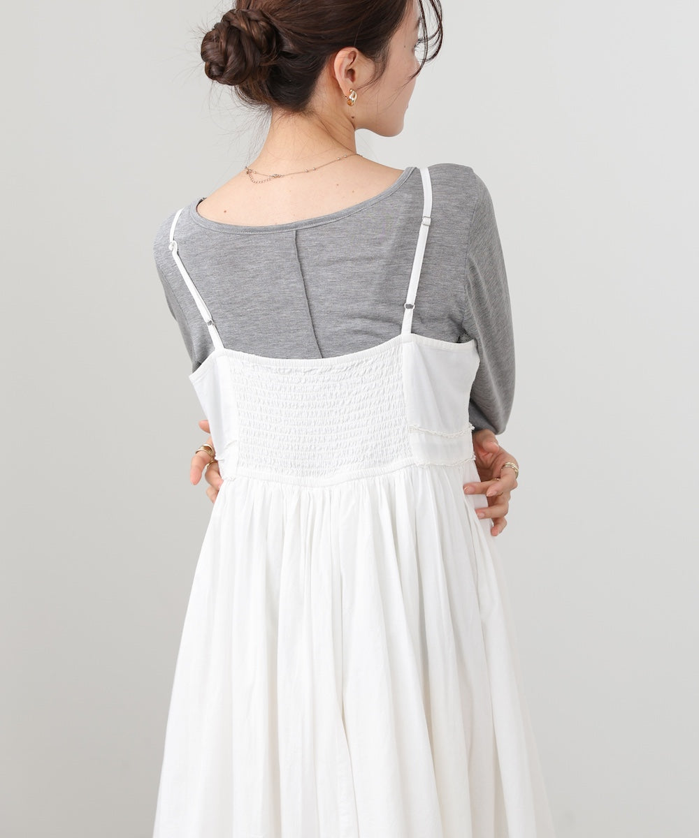 <JP> Premium Lace Button Flared Camisole OPS * 3色入 <預購>