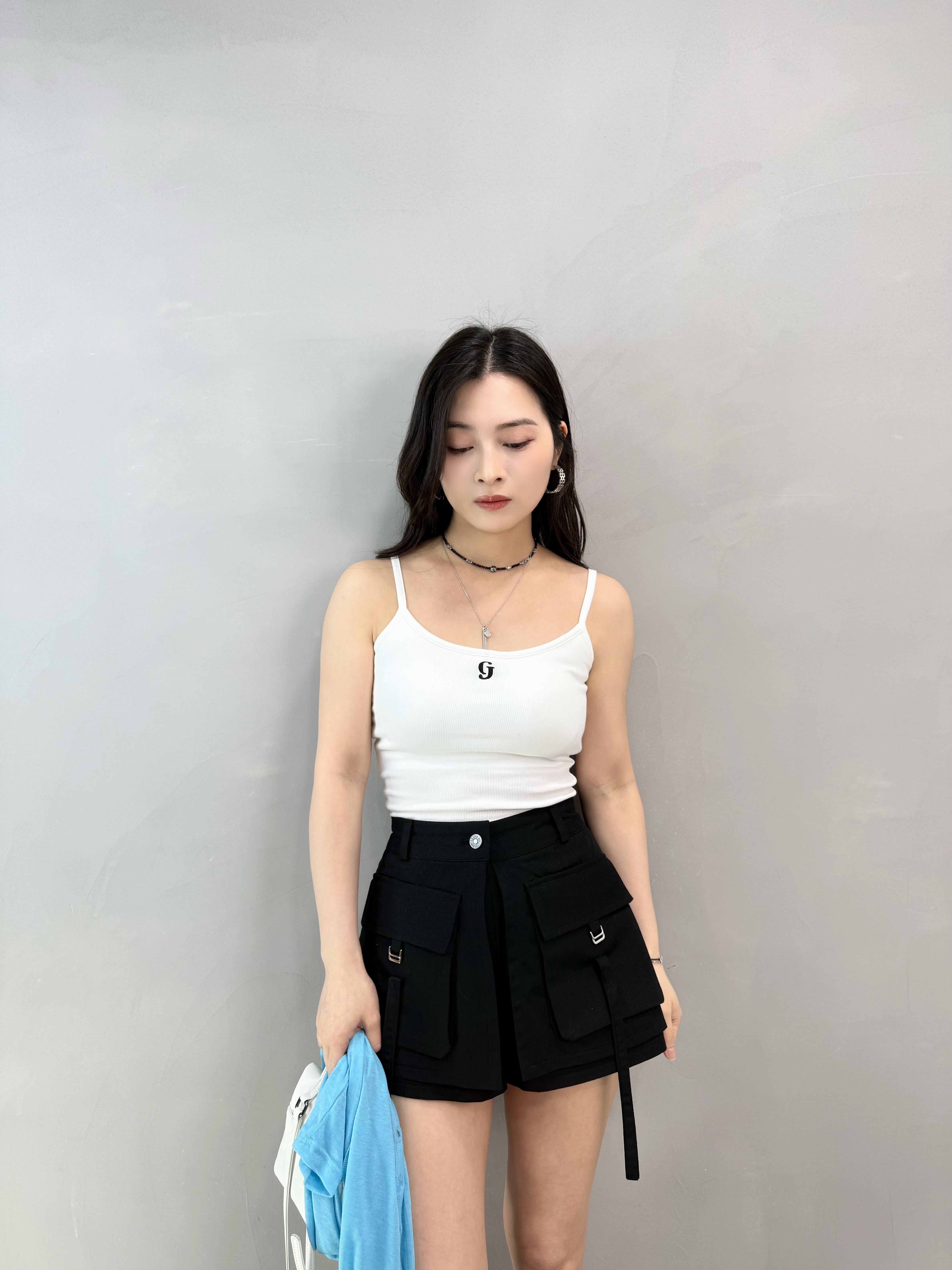 N73 CJ 暗紋吊帶Bra Top