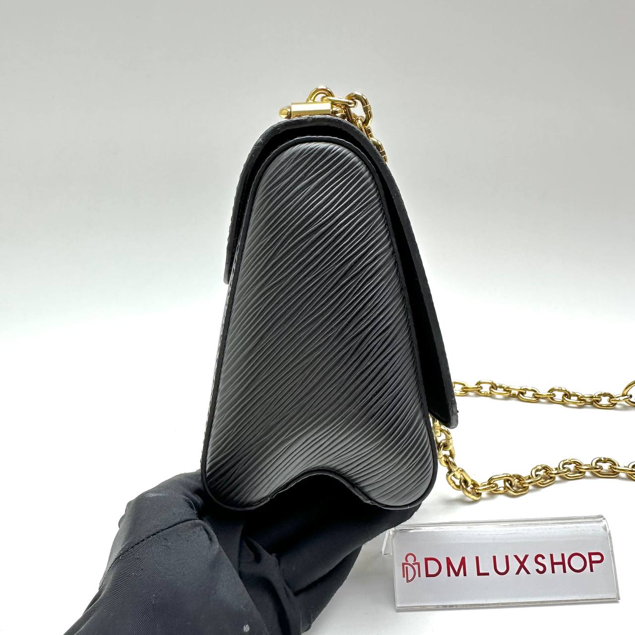 LV Black Epi Twist PM GHW