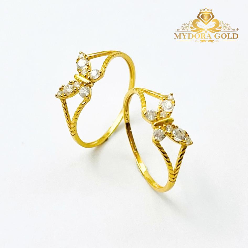 MYDORA Cincin Batu CZ Butterfly Solo l EMAS 916/22K