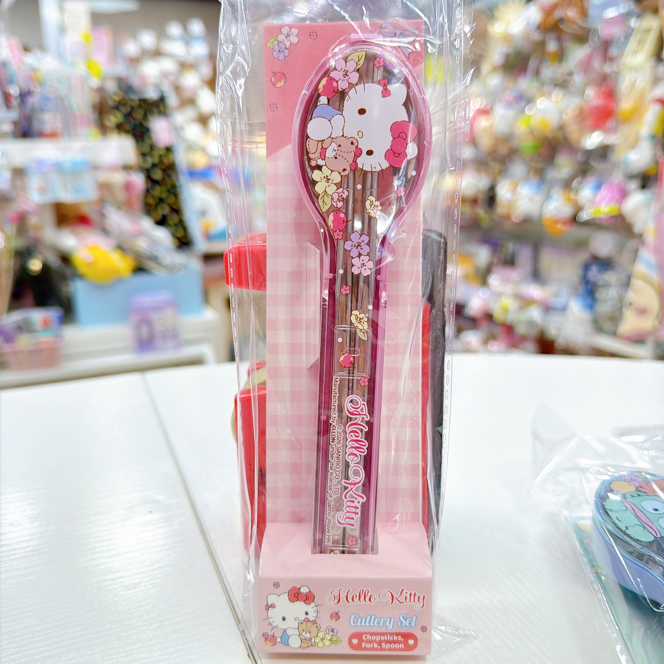 原裝行貨sanrio  304不鏽鋼匙羹 筷子 叉！餐具套裝！