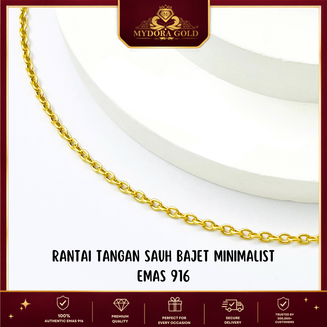 MYDORA Rantai Tangan Sauh Bajet Minimalist l EMAS 916/22K