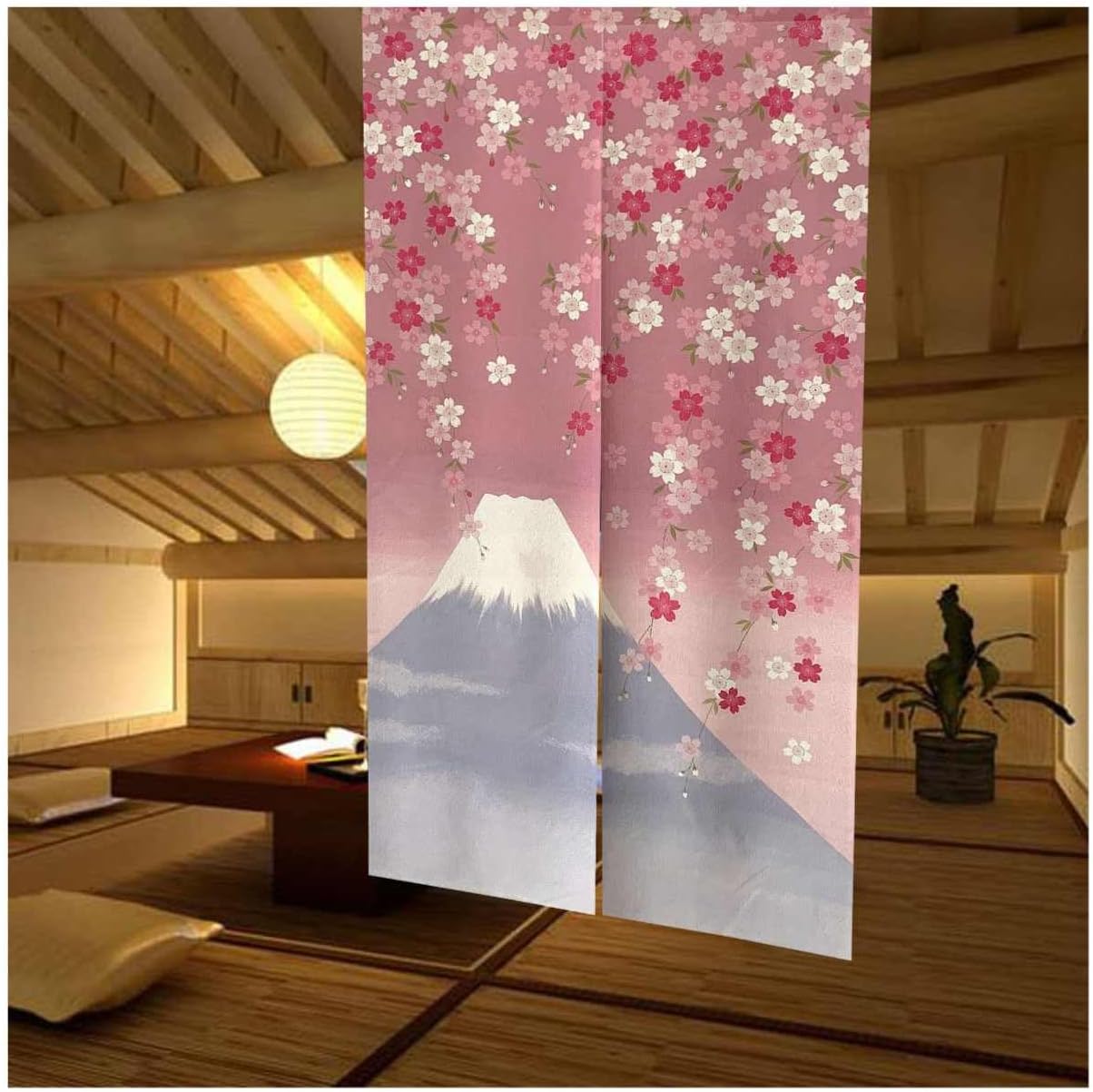 【現貨】🔥🔥【日本製《代富士櫻花》和風富士山櫻花長門簾】