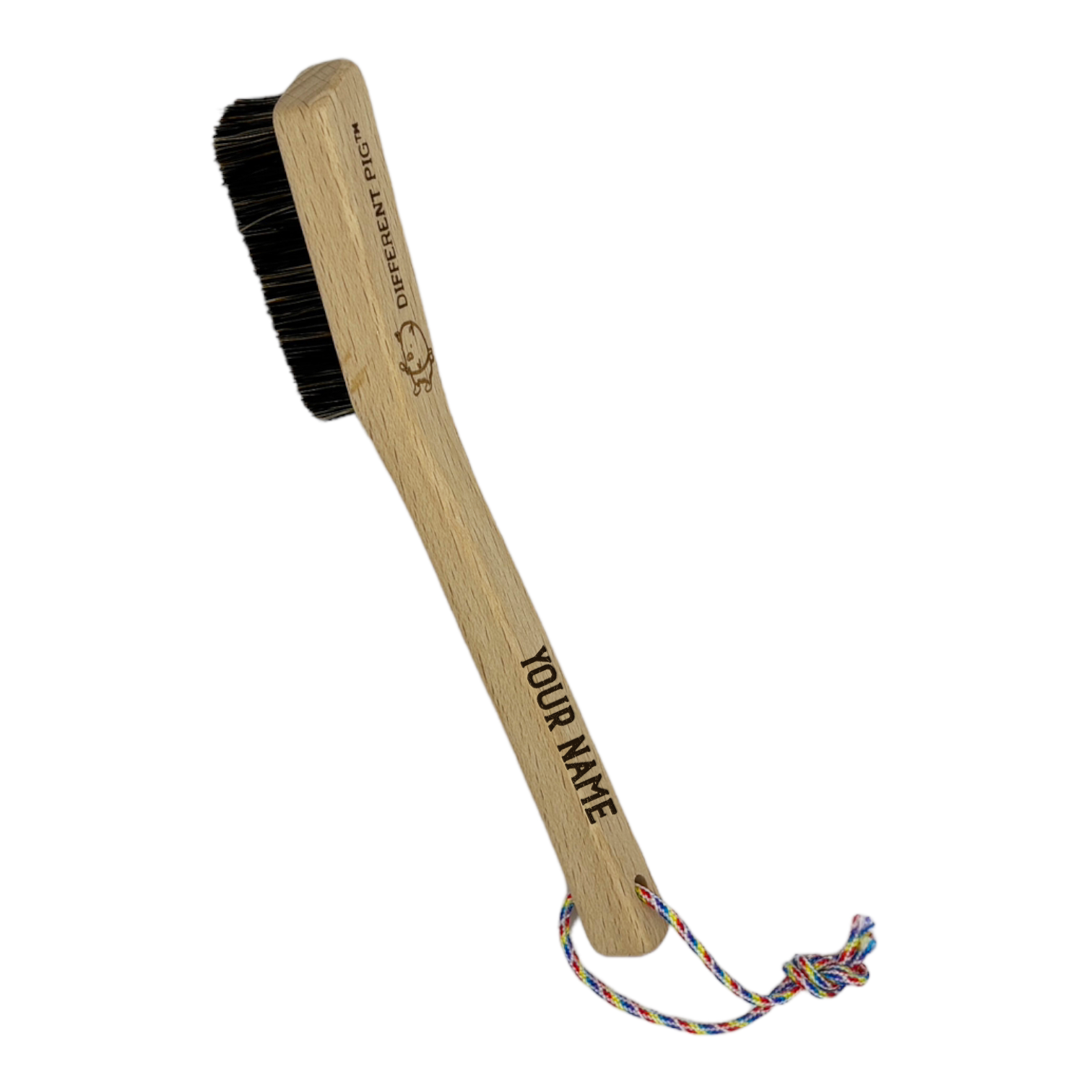 【來字刻名】𝗗𝗜𝗙𝗙𝗘𝗥𝗘𝗡𝗧 𝗣𝗜𝗚™ Piglet brush with name carving 刻名小豬掃連掛繩