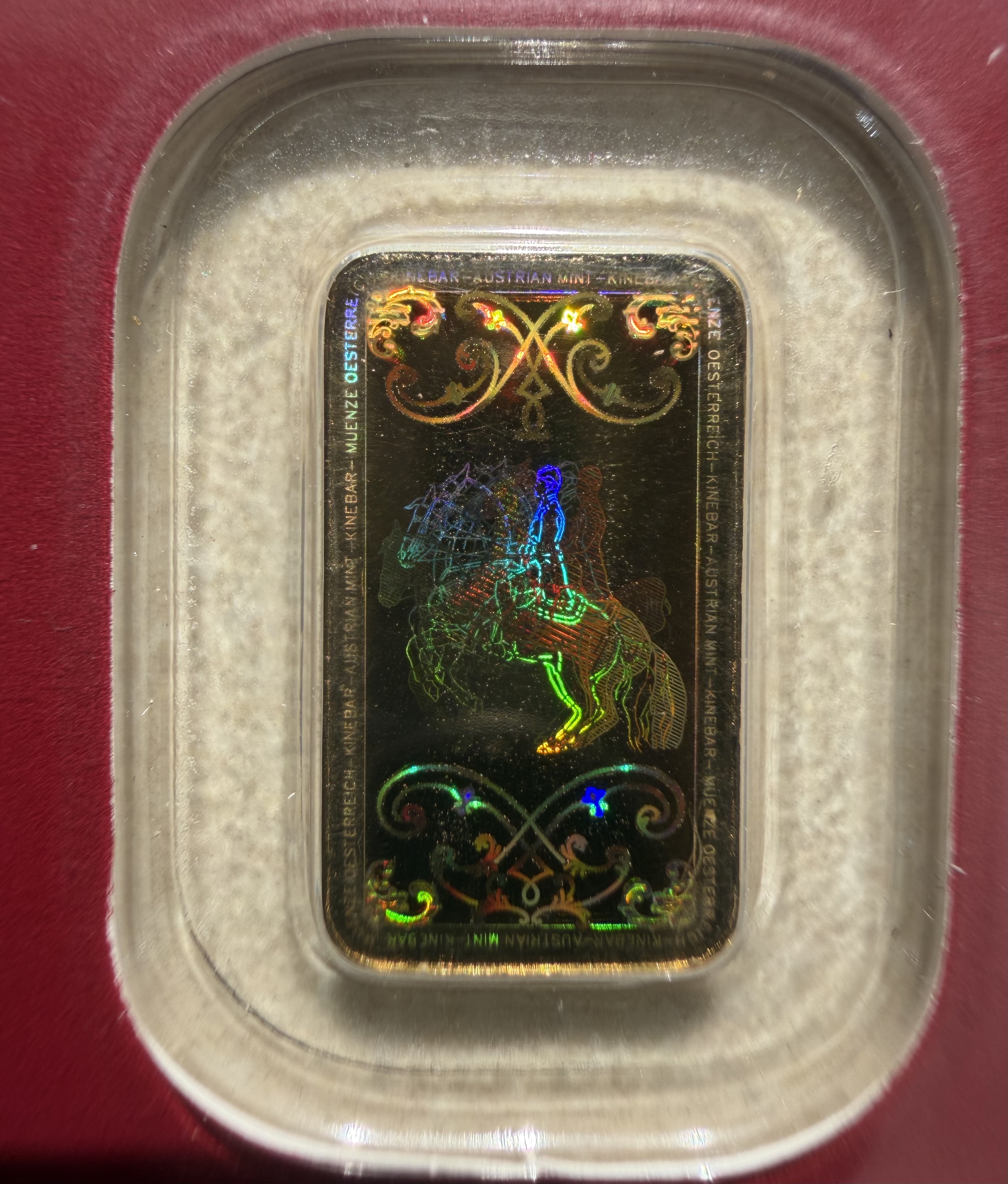 (SN312592) AUSTRIAN MINT Kinebar 1g 🇦🇹 MUNZE Gold Emas 999.9 镭射金