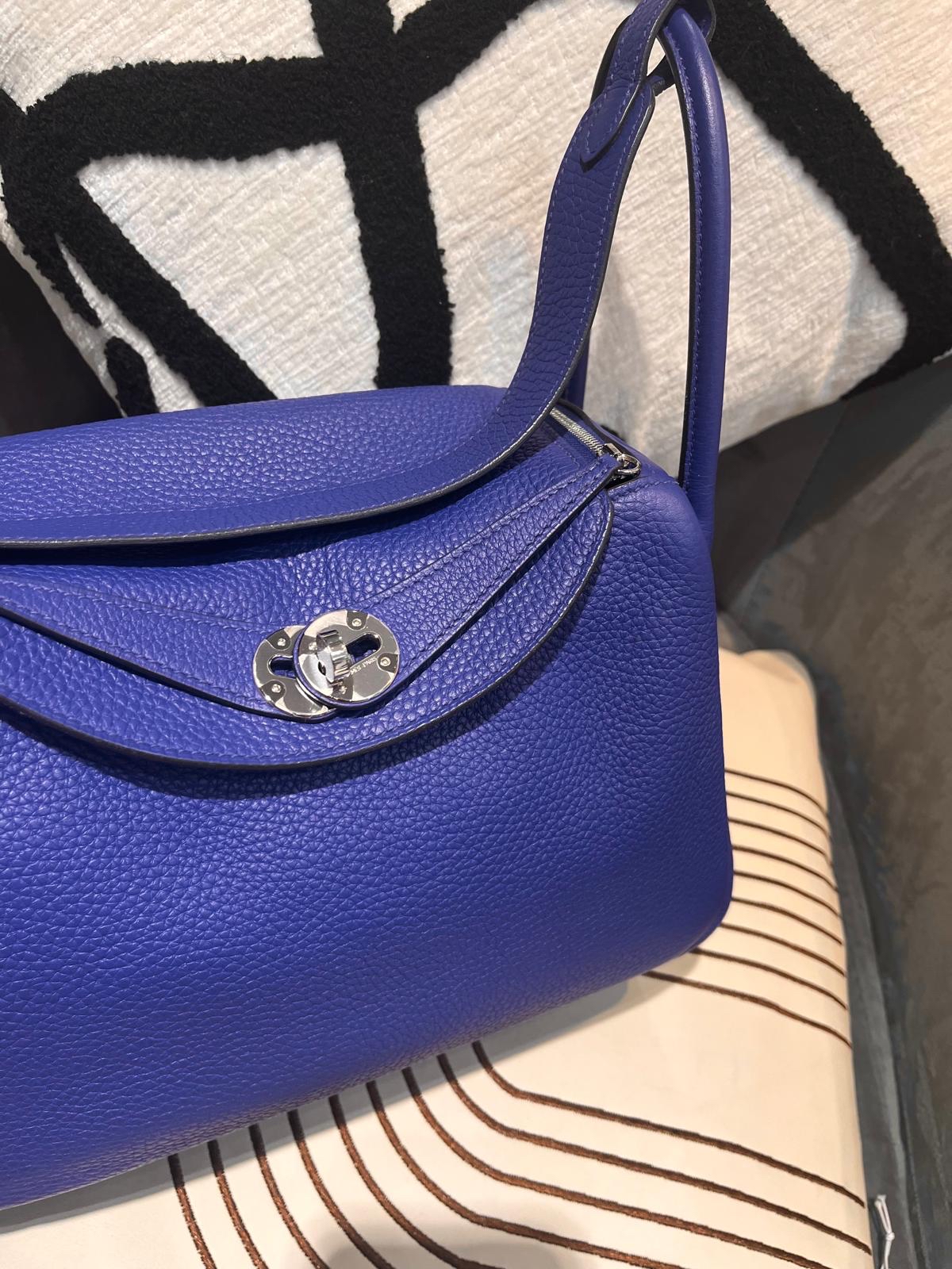 Hermes Lindy 26 Stamp A 電光藍 100%Authentic, 98%New ☑️Dust bag