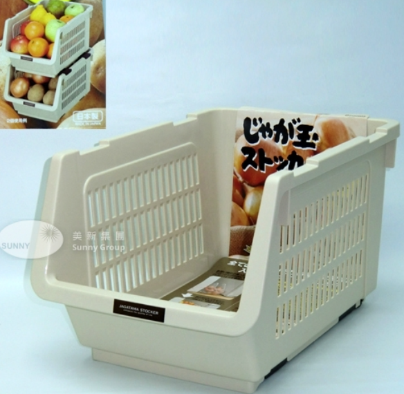 200535/日本製可?式收納籃(L/白色)