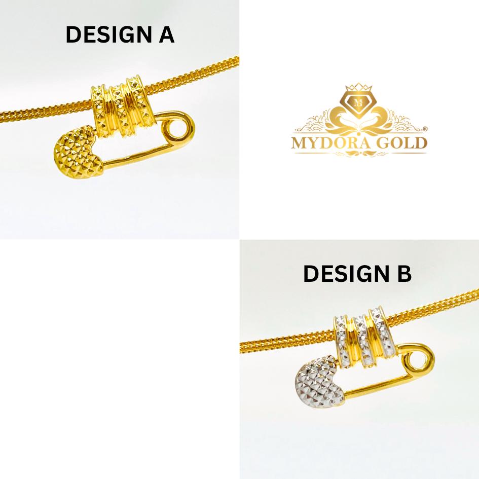 MYDORA Tube Bead Fesyen Safety Pin (5G) l EMAS 916/22K