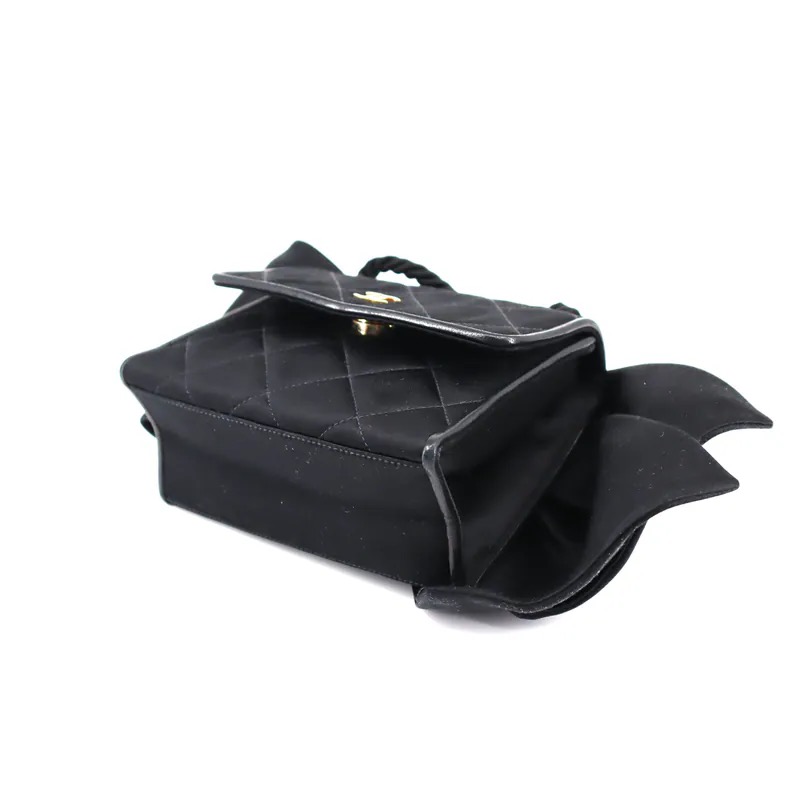 Chanel Vintage Satin Bow Evening Bag