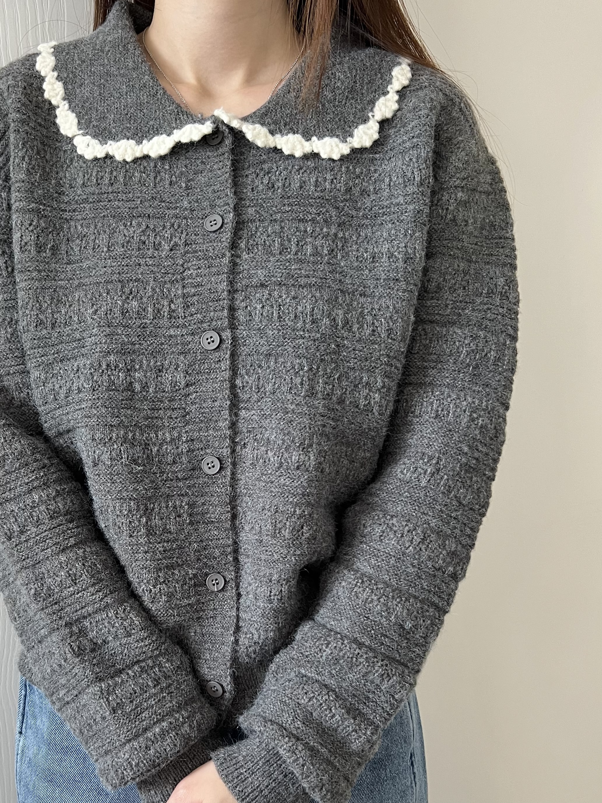 娃娃領甜美花紋上衣 可2穿 現貨