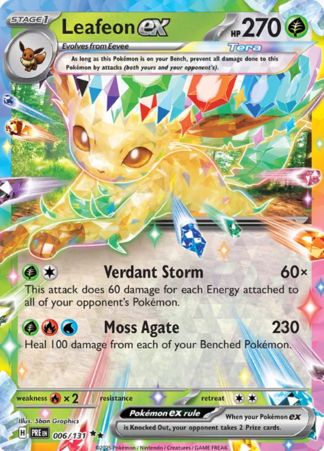 Pokemon TCG  Scarlet & Violet—Prismatic Evolutions - Leafeon-006/131 (EX)