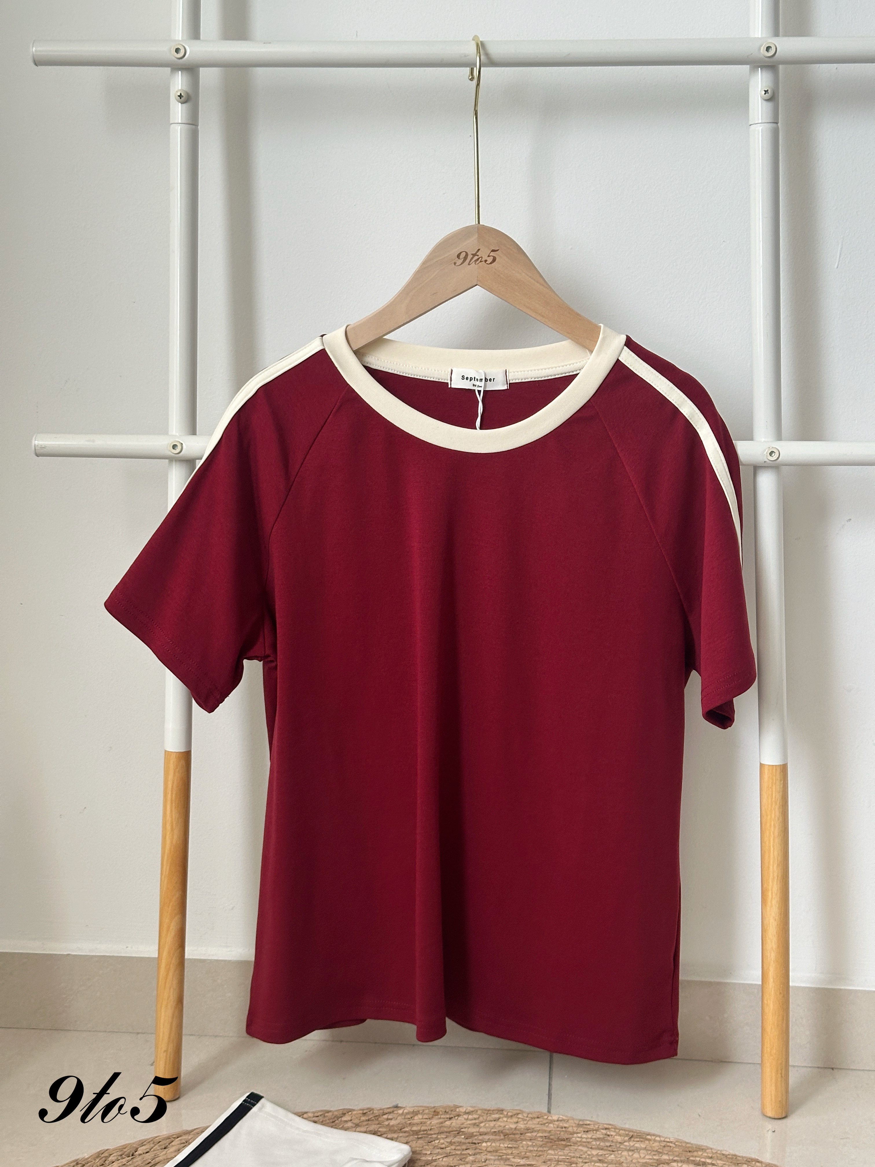 T4213 Contrast Oversized Tee - 3 Colors 