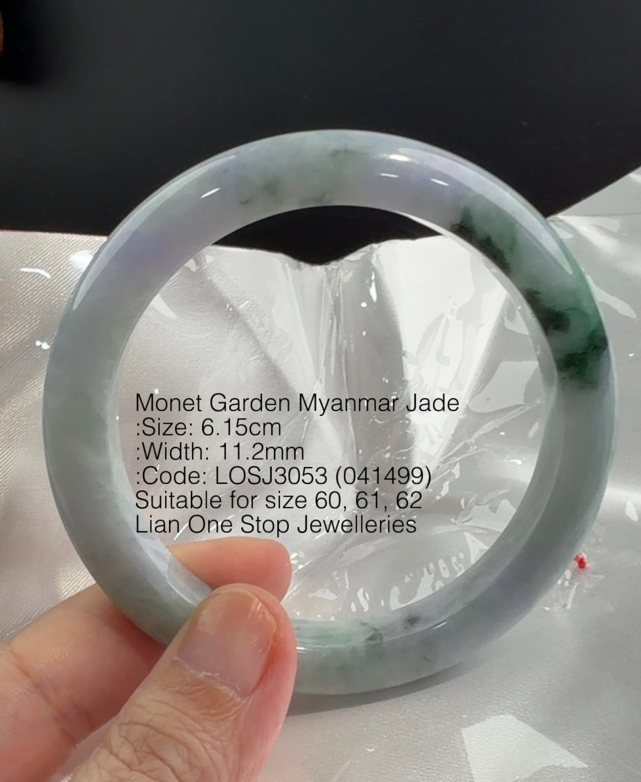 6.15cm Code: LOSJ3053 (041499) Monet Garden Myanmar Jade 