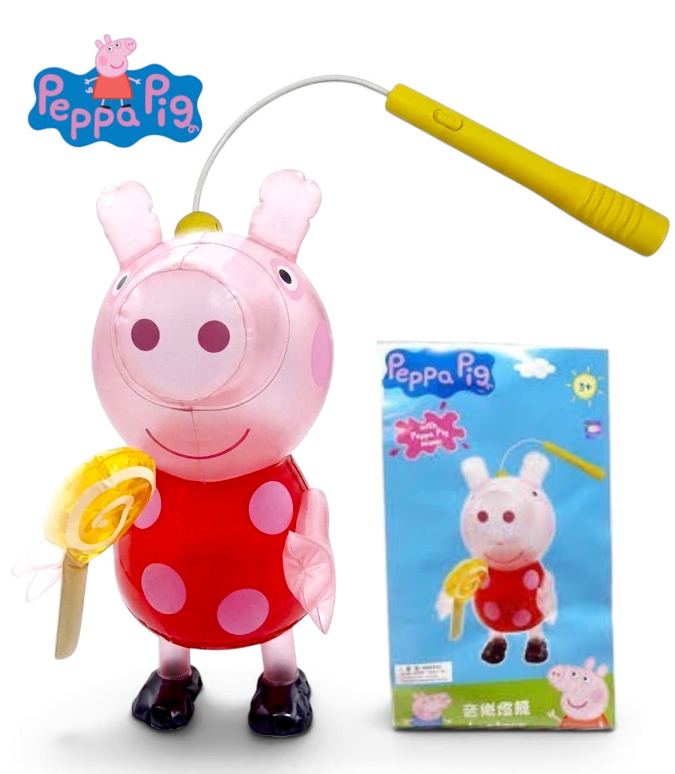 正版3D吹氣Peppa Pig音樂燈籠