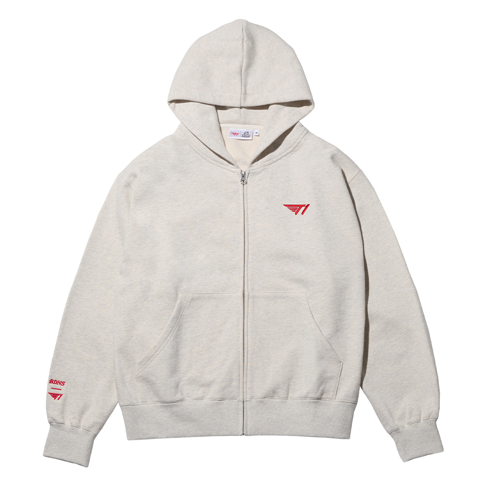 [BDNS x T1] Ati Zip-up Hoodie Oatmeal