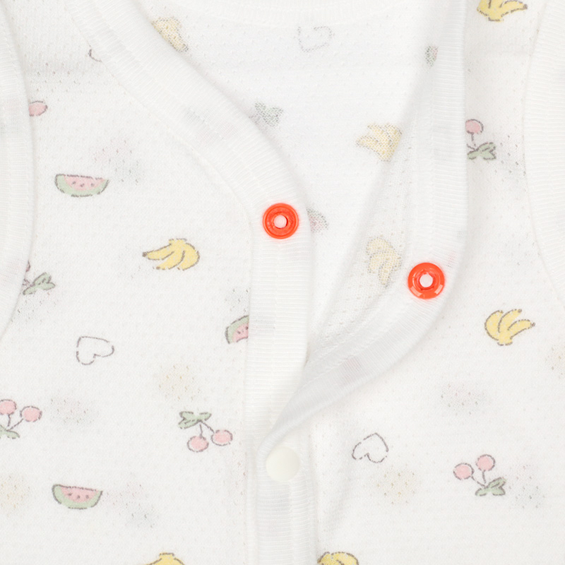 🇯🇵預訂 日本直送🇯🇵水果印花純棉網眼前開式無袖背心包屁衣兩件套