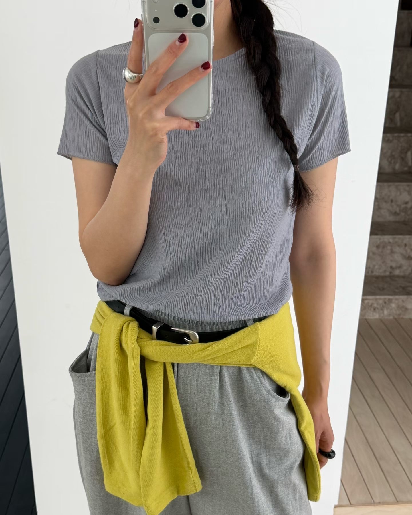 221405 皺布短Tee