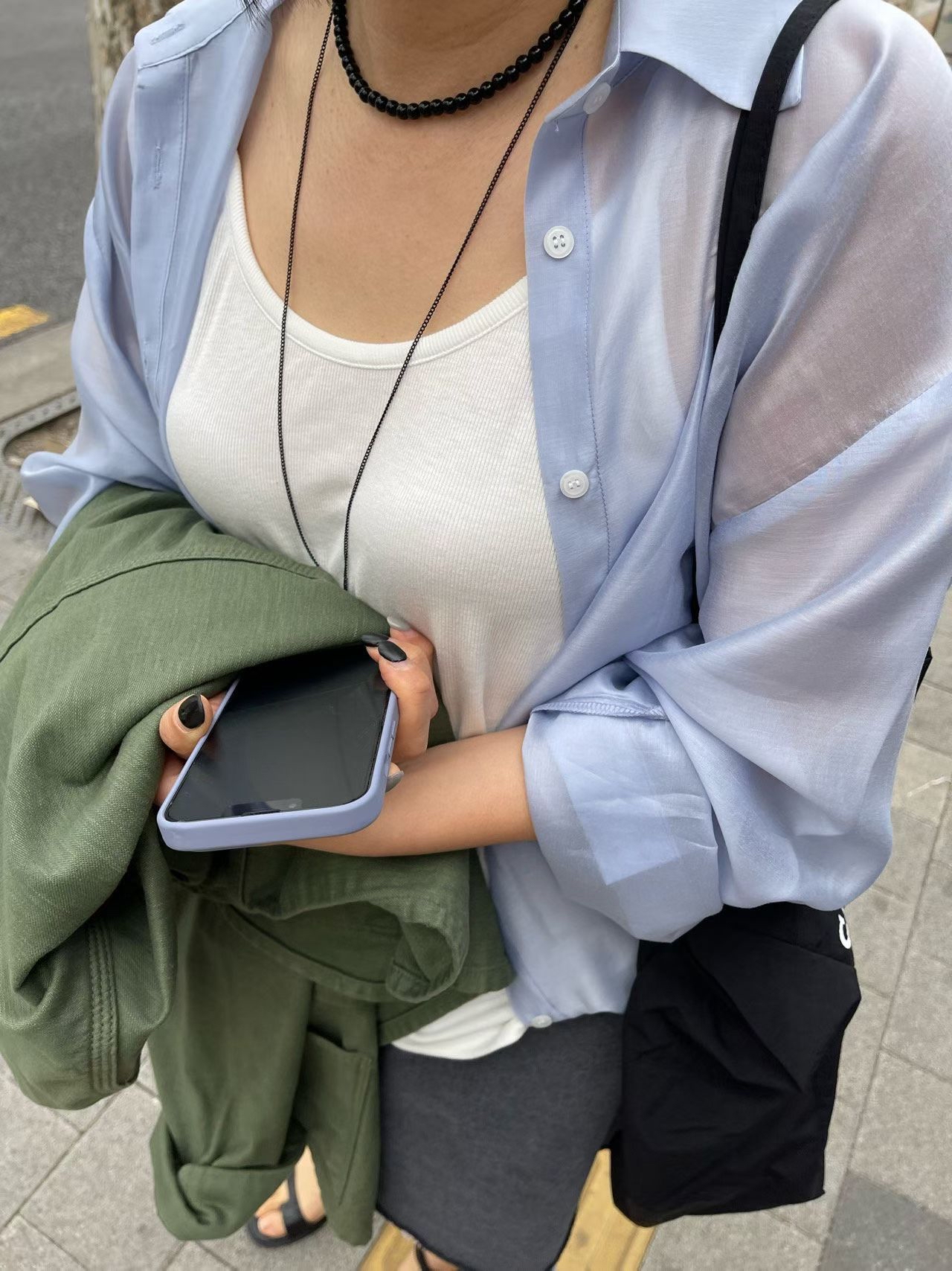東大門女裝Fine | See-through shirt 