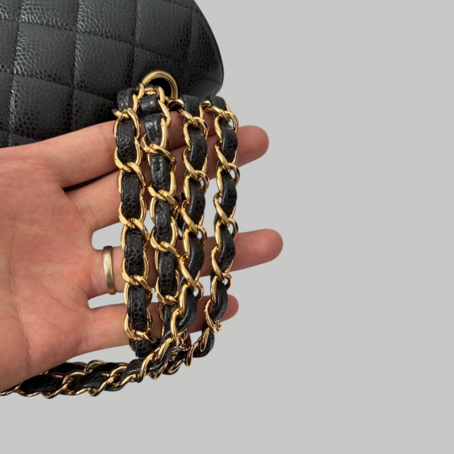 Chanel Caviar CF23金扣