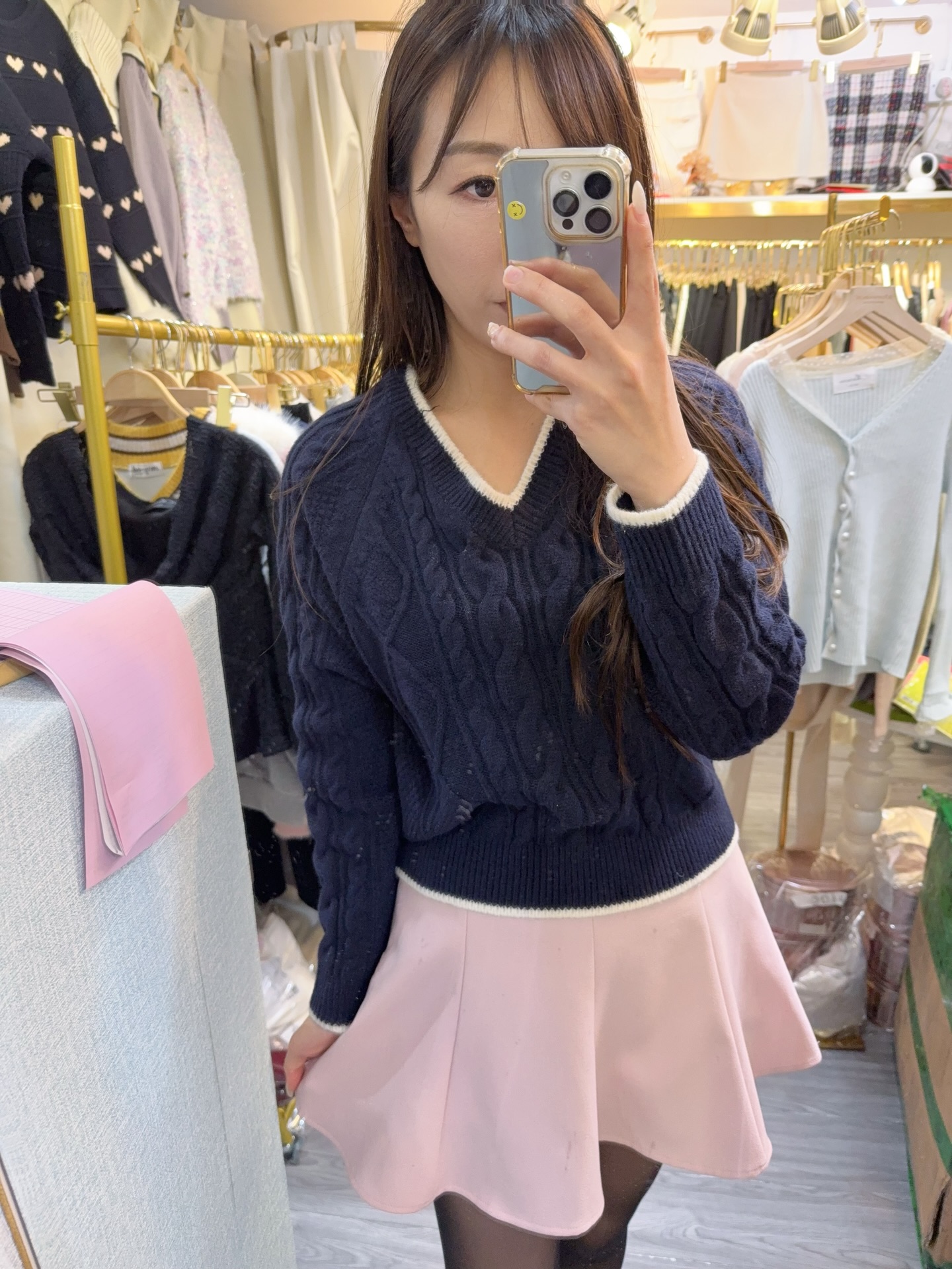 小v麻紋針織top3 色💕💕💕