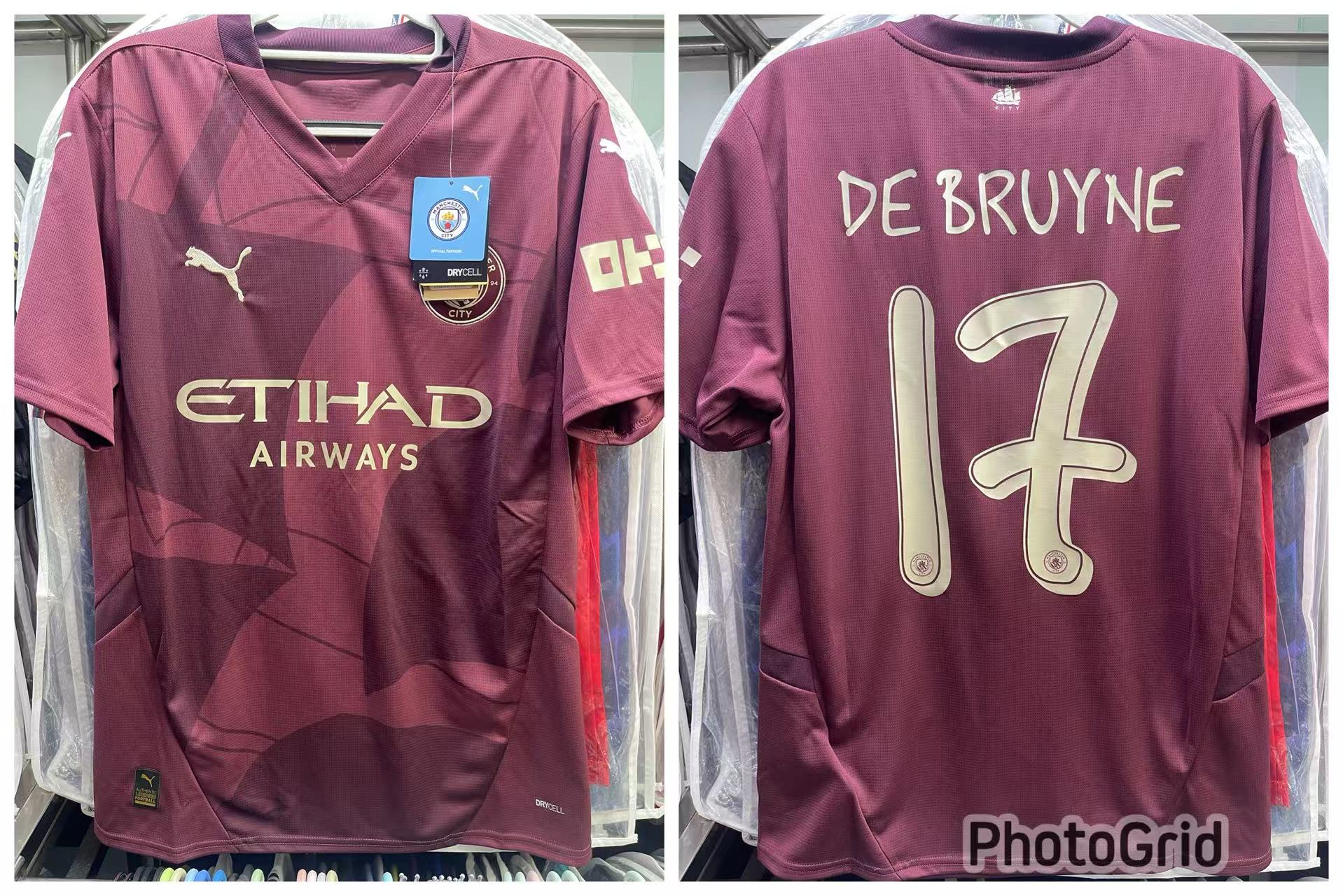 2024-25 Manchester City Third Shirt #17 DE BRUYNE Size M "BNWT"