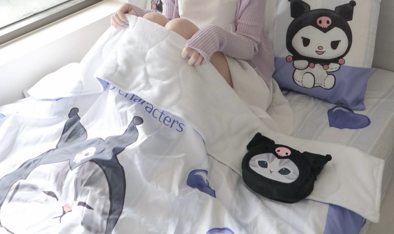 🇹🇼台灣超商限定 Mofusand x Kuromi 法蘭絨柔纖暖被