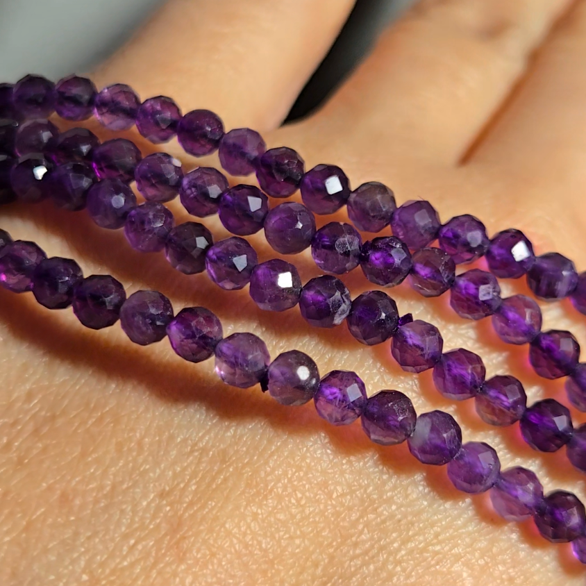 Dream amethyst faceted bead bracelets - AM116