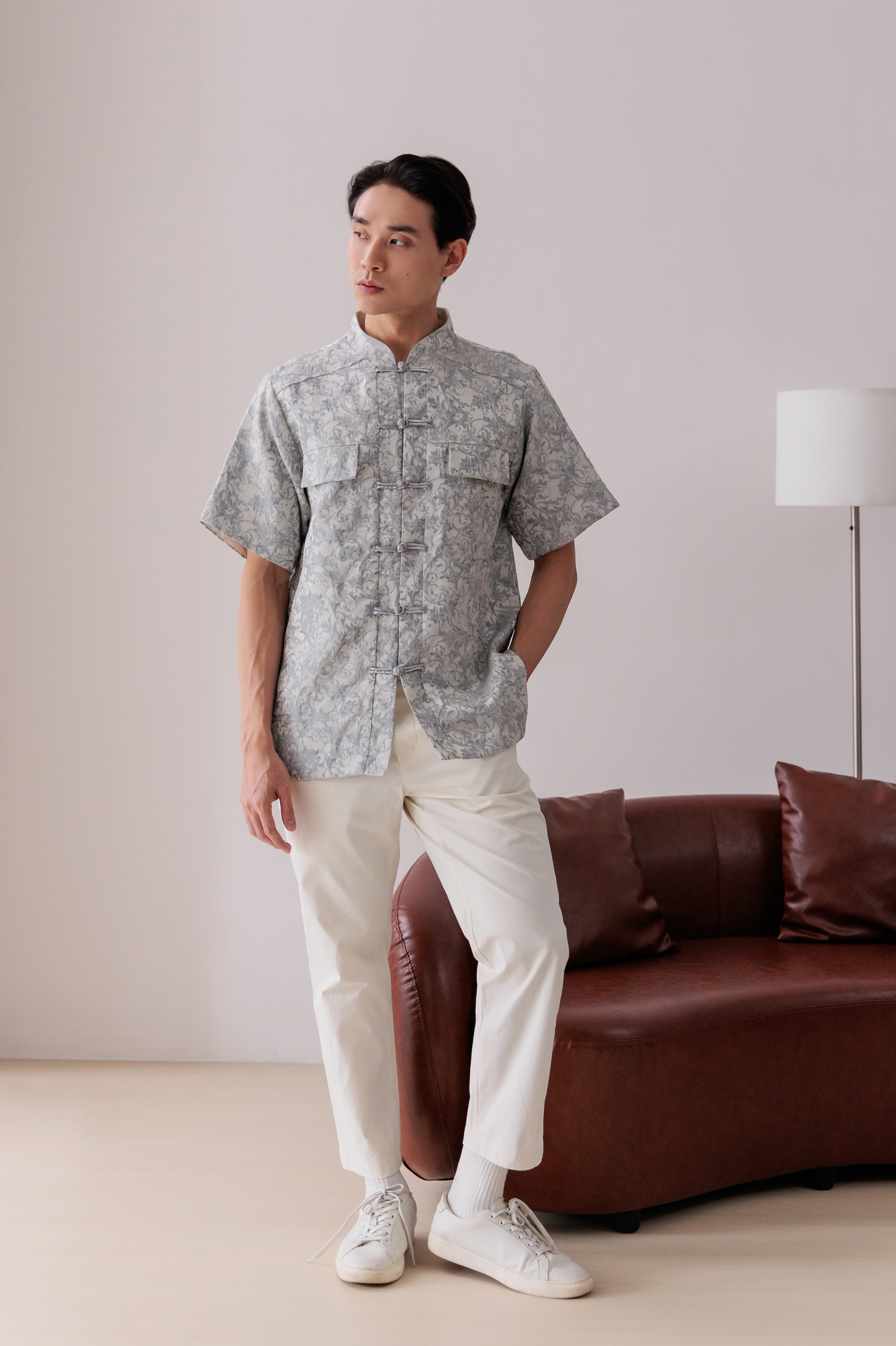 【Pre- Order】Neo Tang Floral Knot Shirt  繁花似锦 IW005