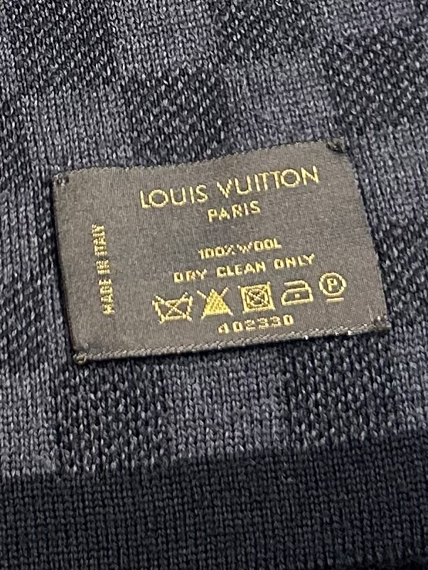 LOUIS VUITTON Echarpe Petit Scarf 402330 Damier 100%wool 100%Authentic,99%new✅Box