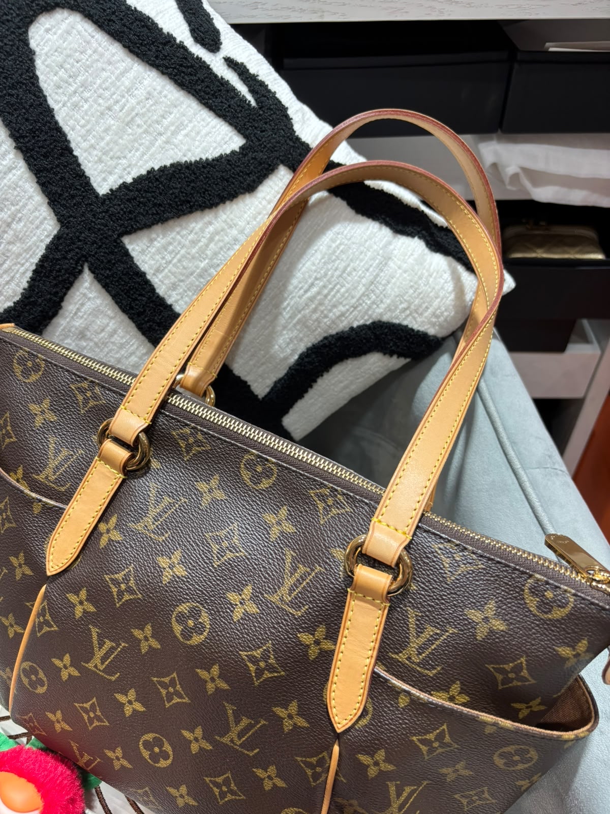 Lv totally pm tote bag 100%Authentic,98%new ✅dust bag