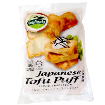 VegeWorld-日本豆泡(蛋奶素) 500g/ VegeWorld-Veg. Japanese Tofu Puff (Ovo-Lacto) 500g