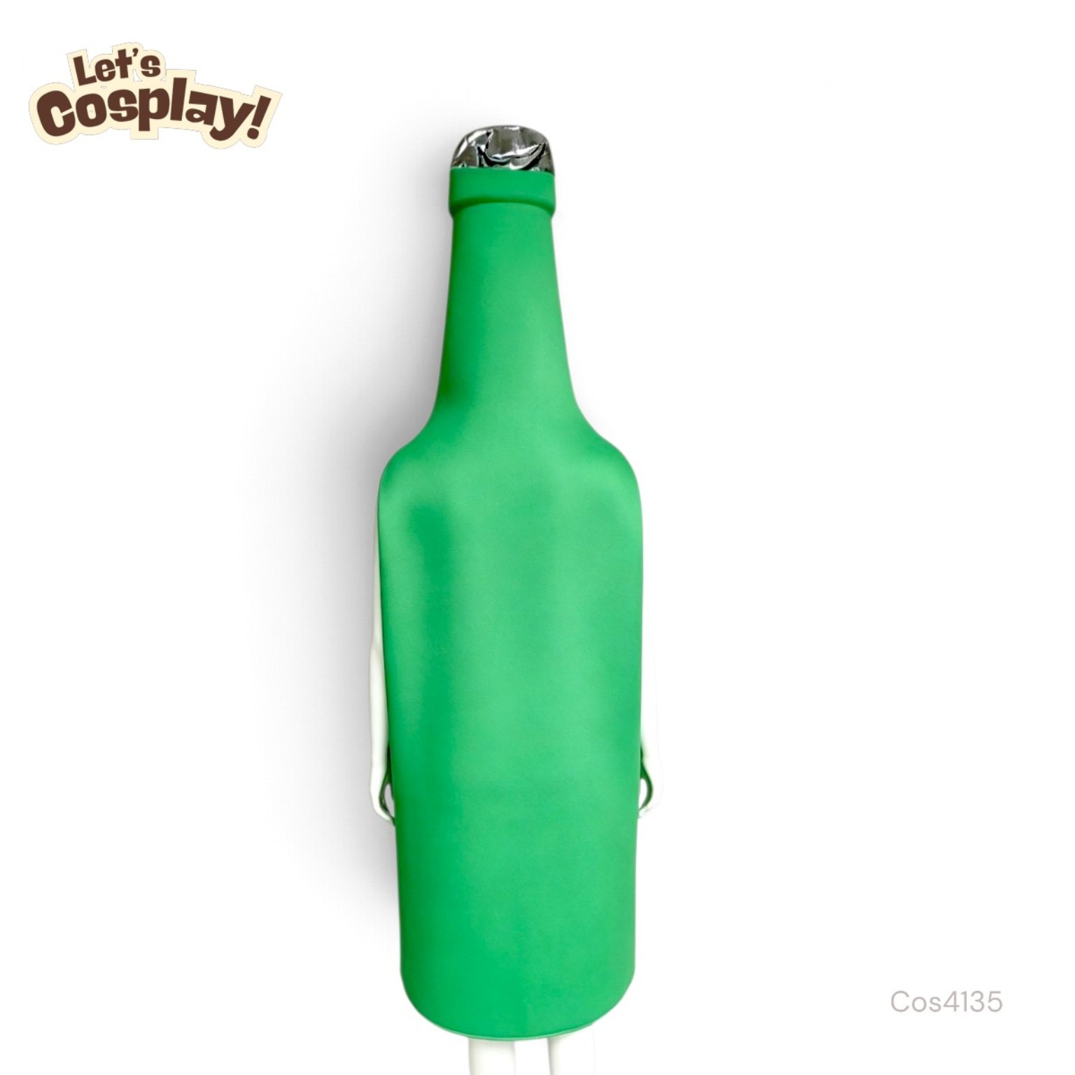 Lets Cosplay 成人綠色啤酒樽搞笑造型服｜萬聖節啤酒衫 Beer Costume 香港派對
